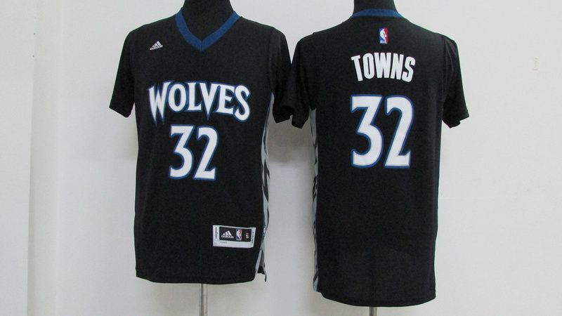 Men Minnesota Timberwolves #32 Towns Black NBA Jerseys